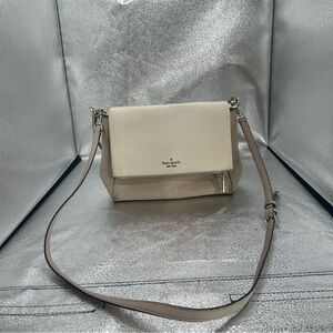 kate spade Two-Tone Cream and Taupe Crossbody Bag